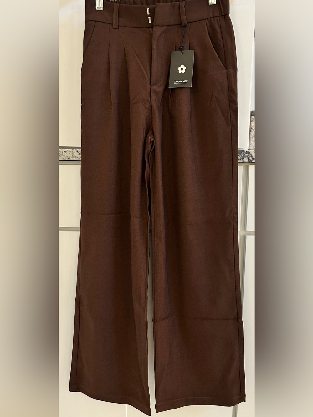 Women's Mocha Wide-Leg Pants